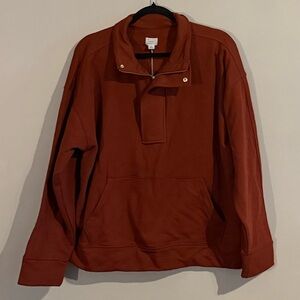 A New Day Rust 1/4 Zip Pullover